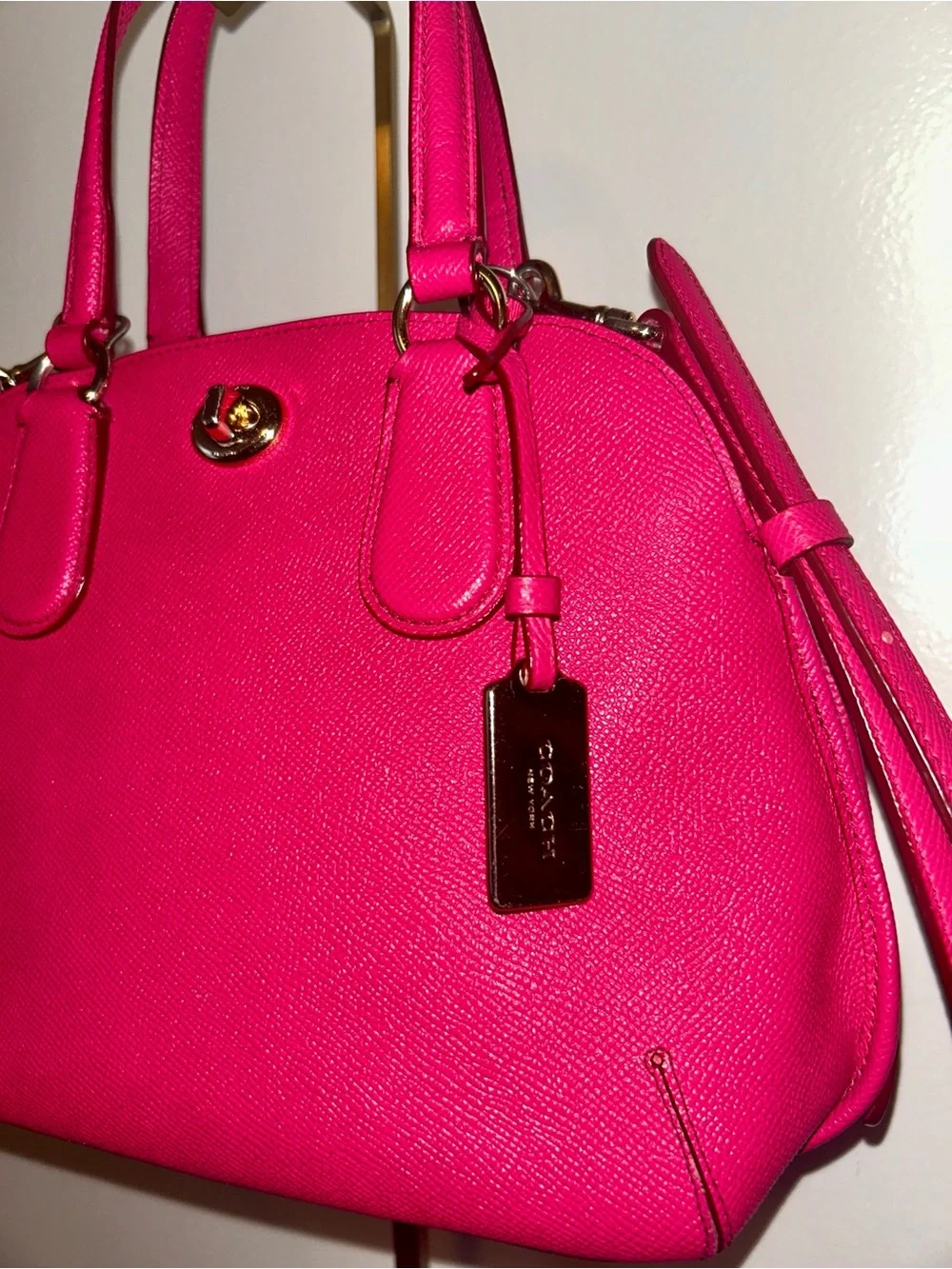 Coach Prince Street Mini Dome Satchel in Pink.  Original Hang Tag